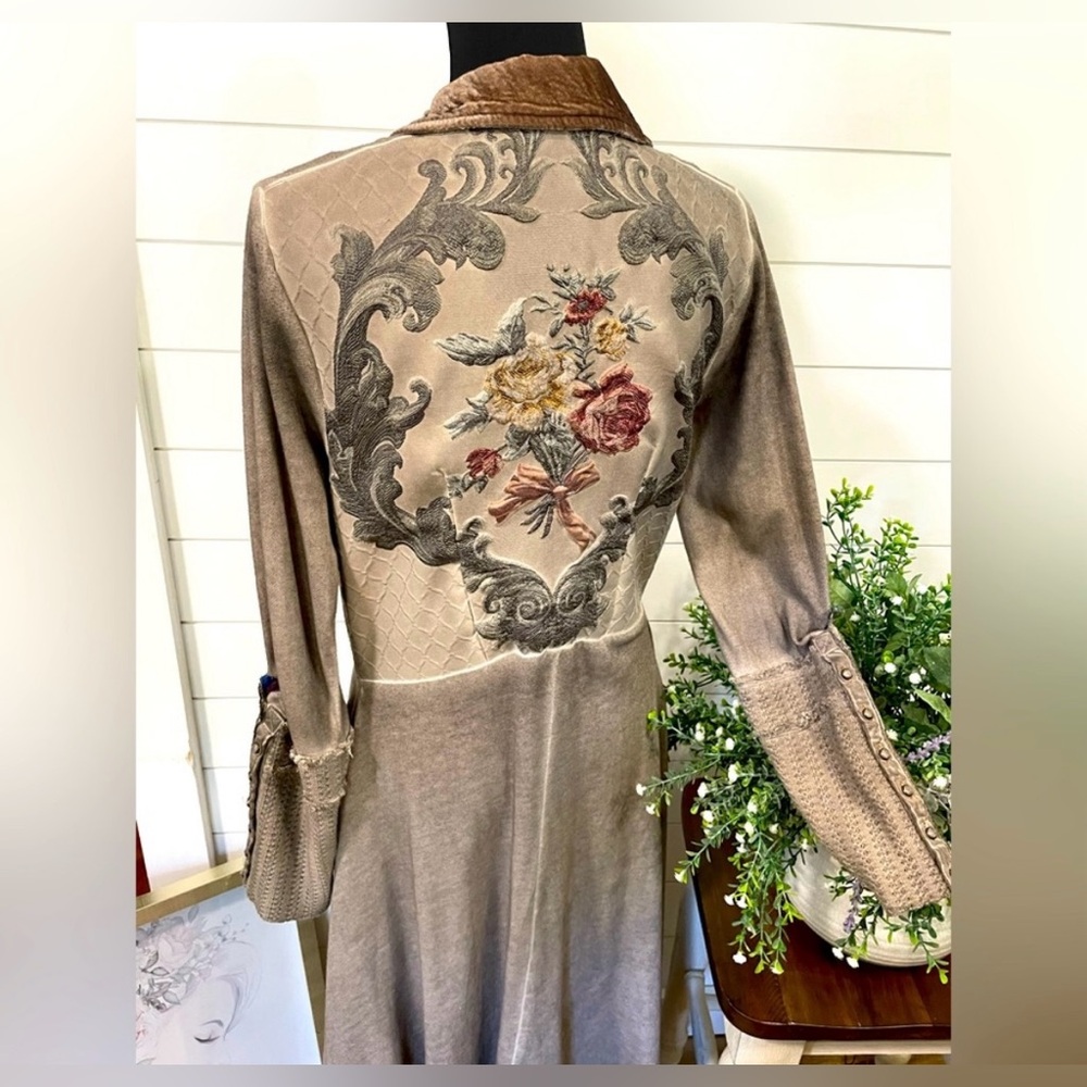 Valentine’s Day Aratta Long Coat Asymmetrical Victorian Style Small